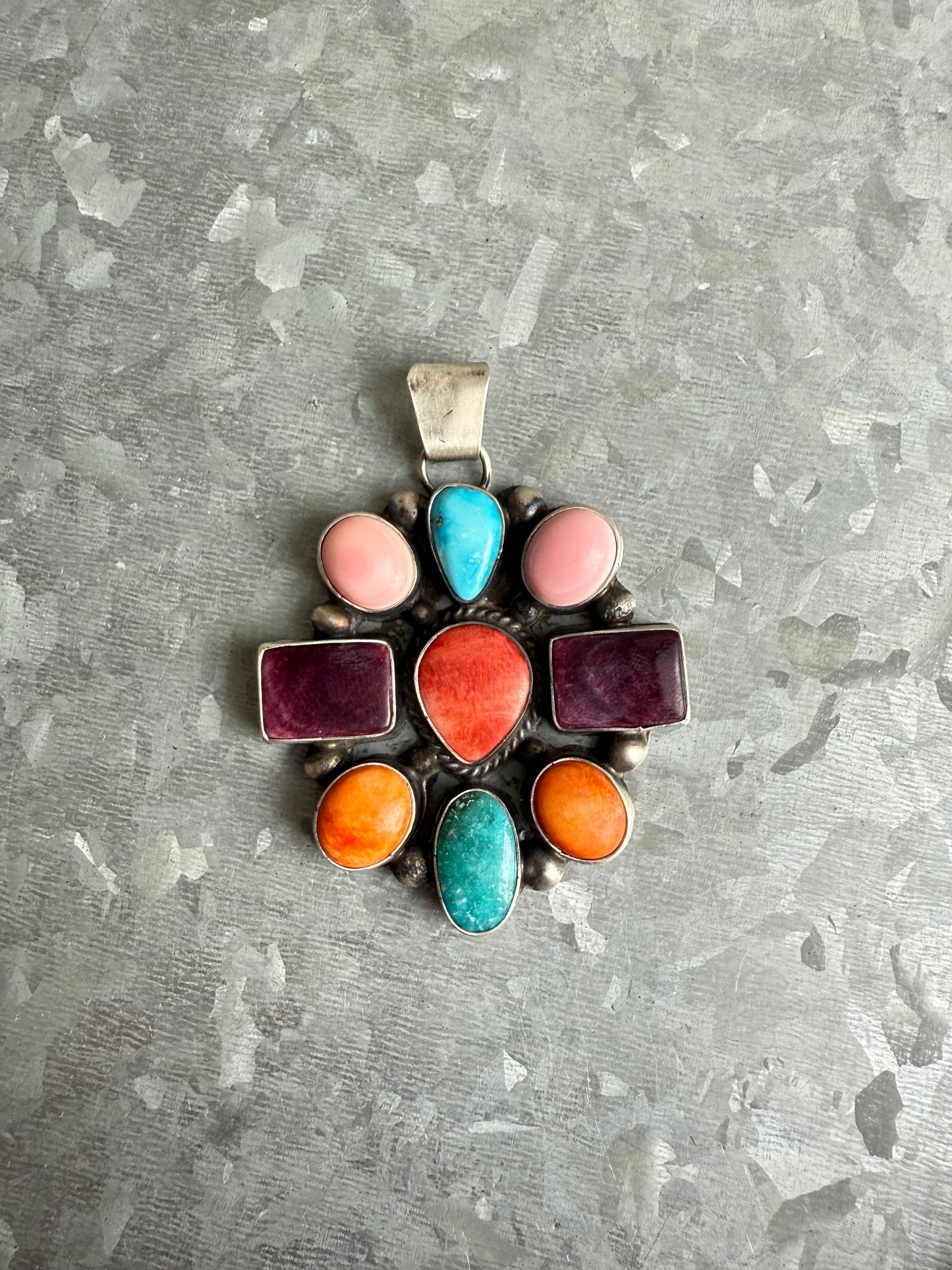 Multi Stone Cluster Pendant
