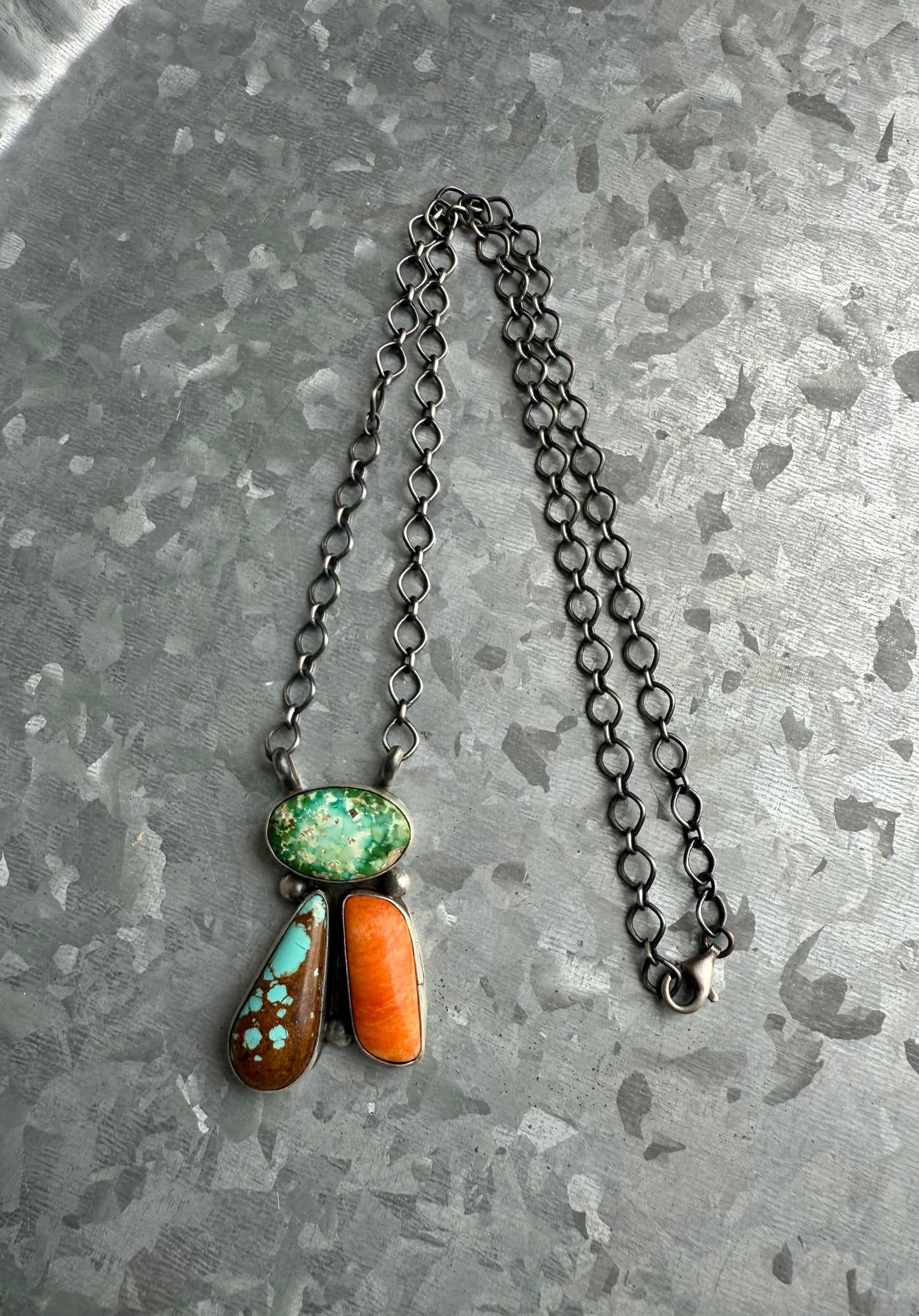 Multi Stone Cluster Neckace