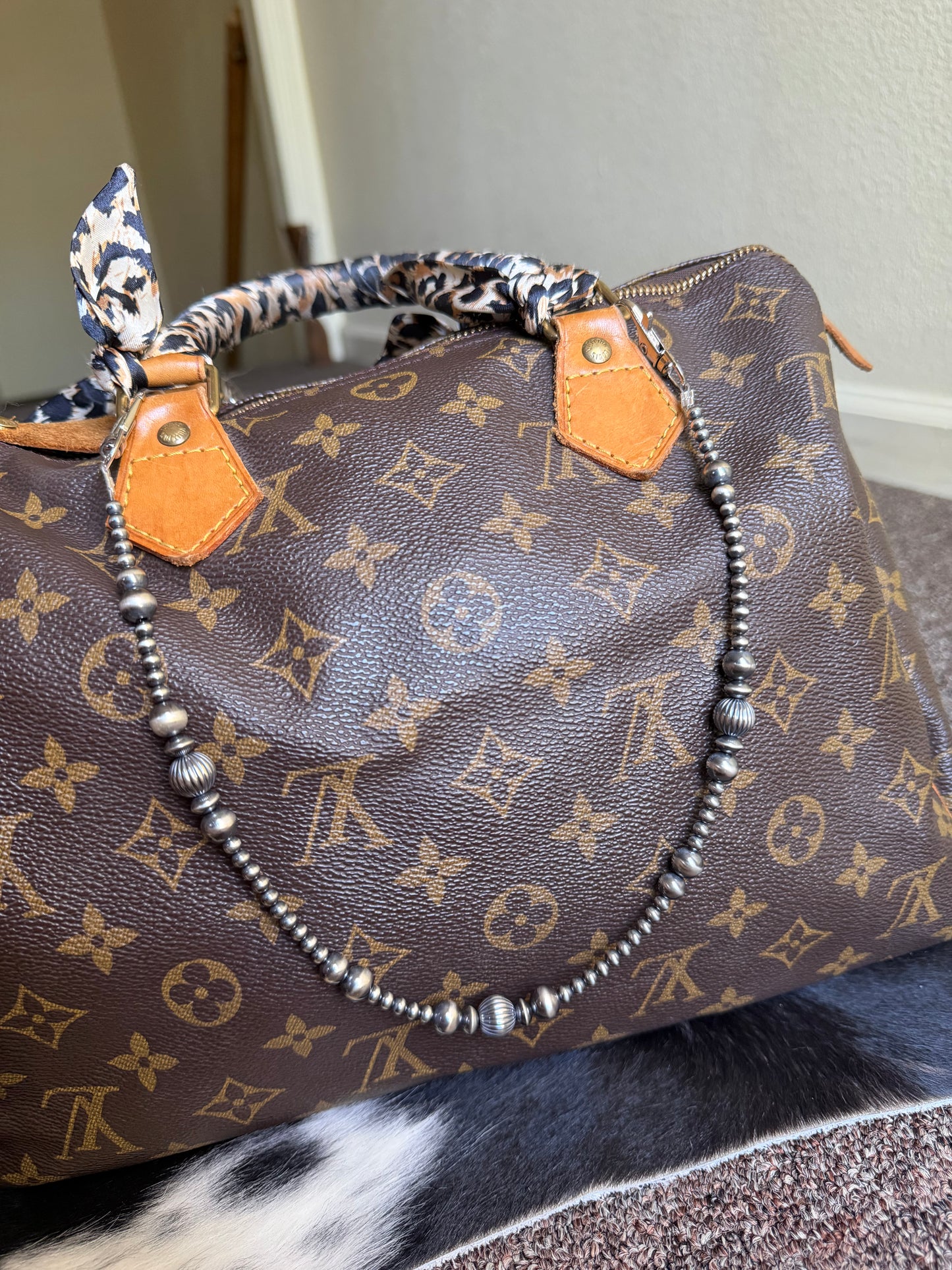 All Sterling Pearls Purse Charm