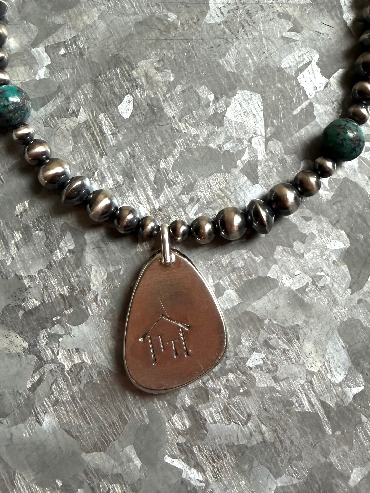 Mine 8 Pendant & Pearls