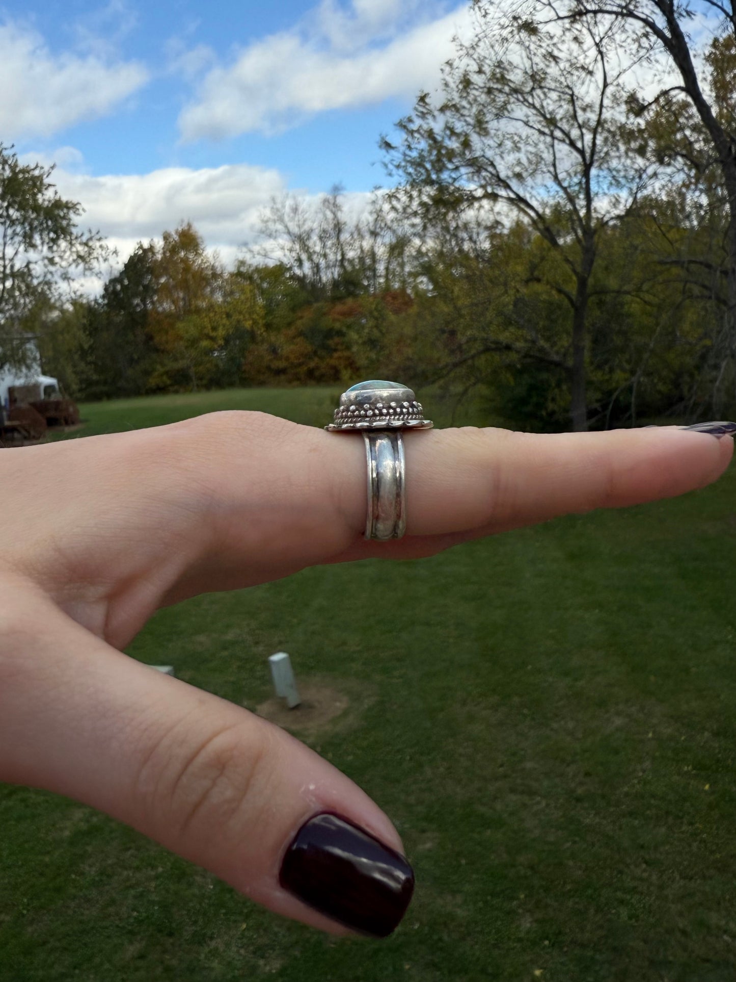 Vintage Turquoise Ring, Size 7