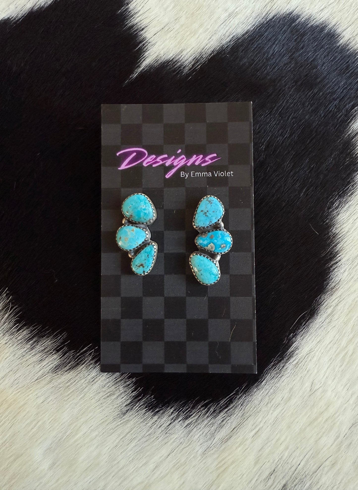 Kingman Turquoise Crawler Earrings