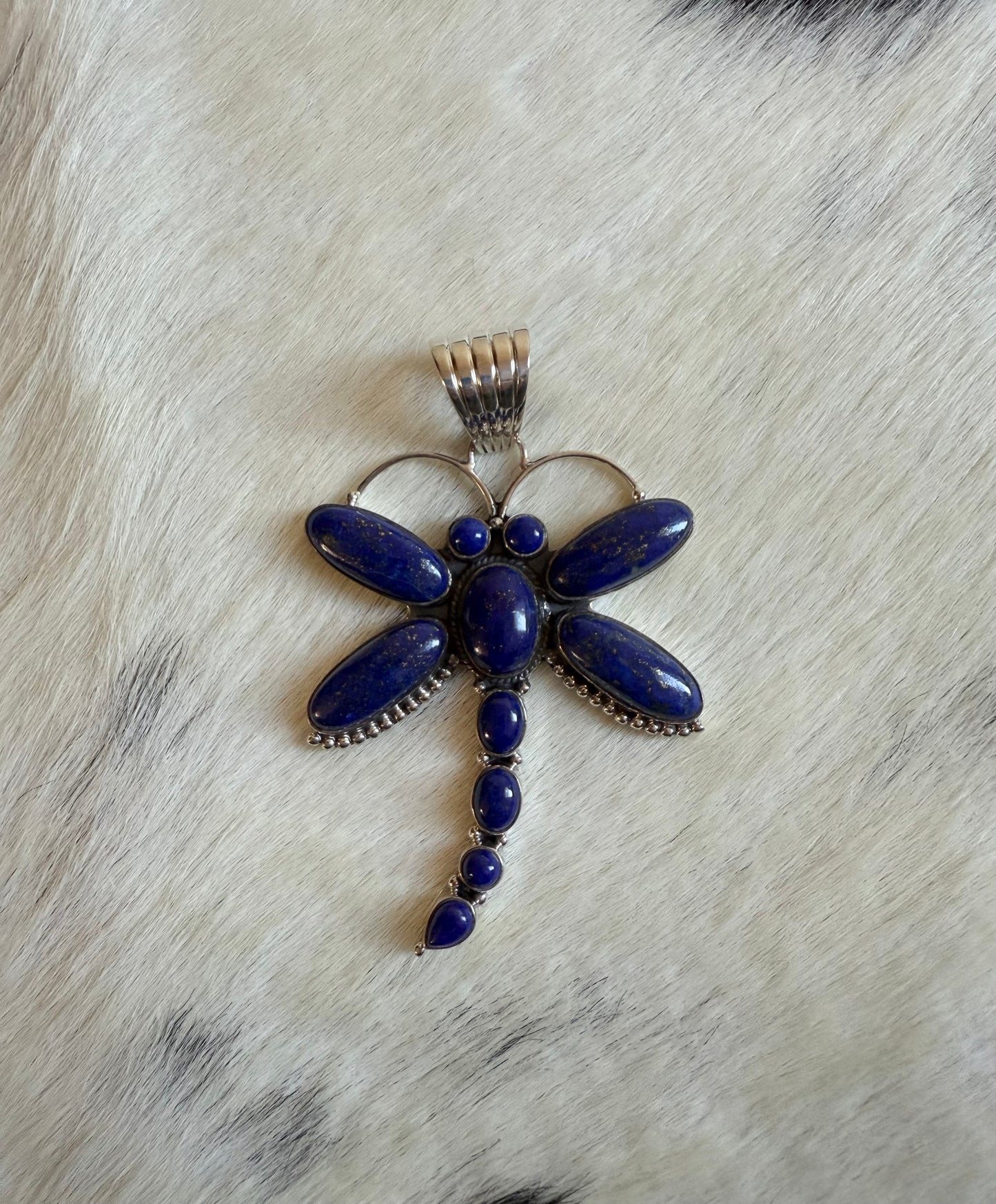 Blue Lapis Dragonfly Pendant