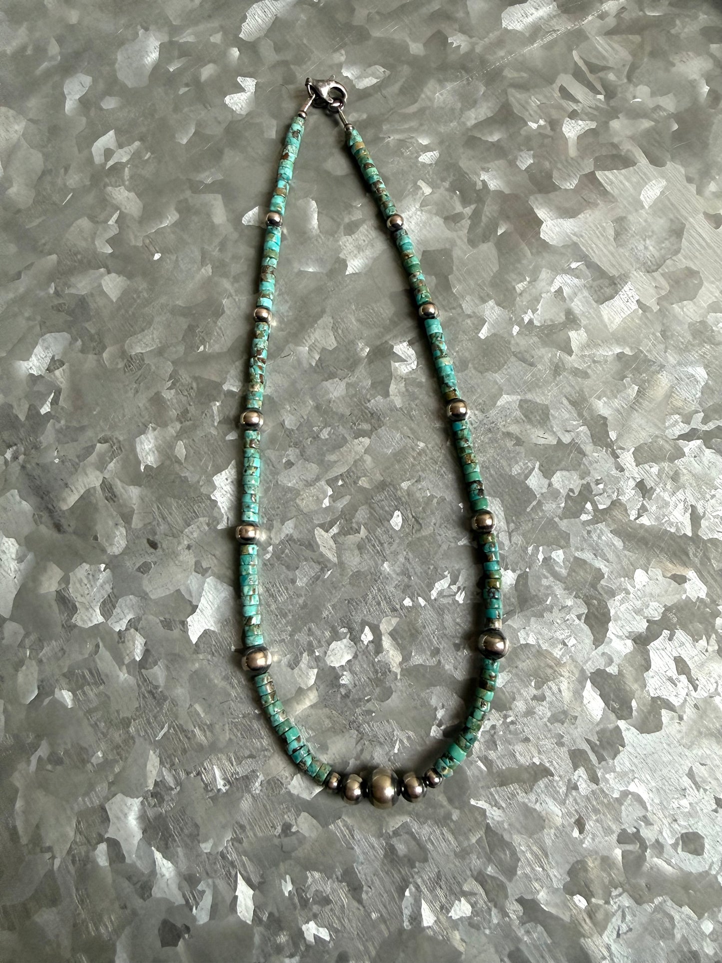 Turquoise Heishi with Pearls