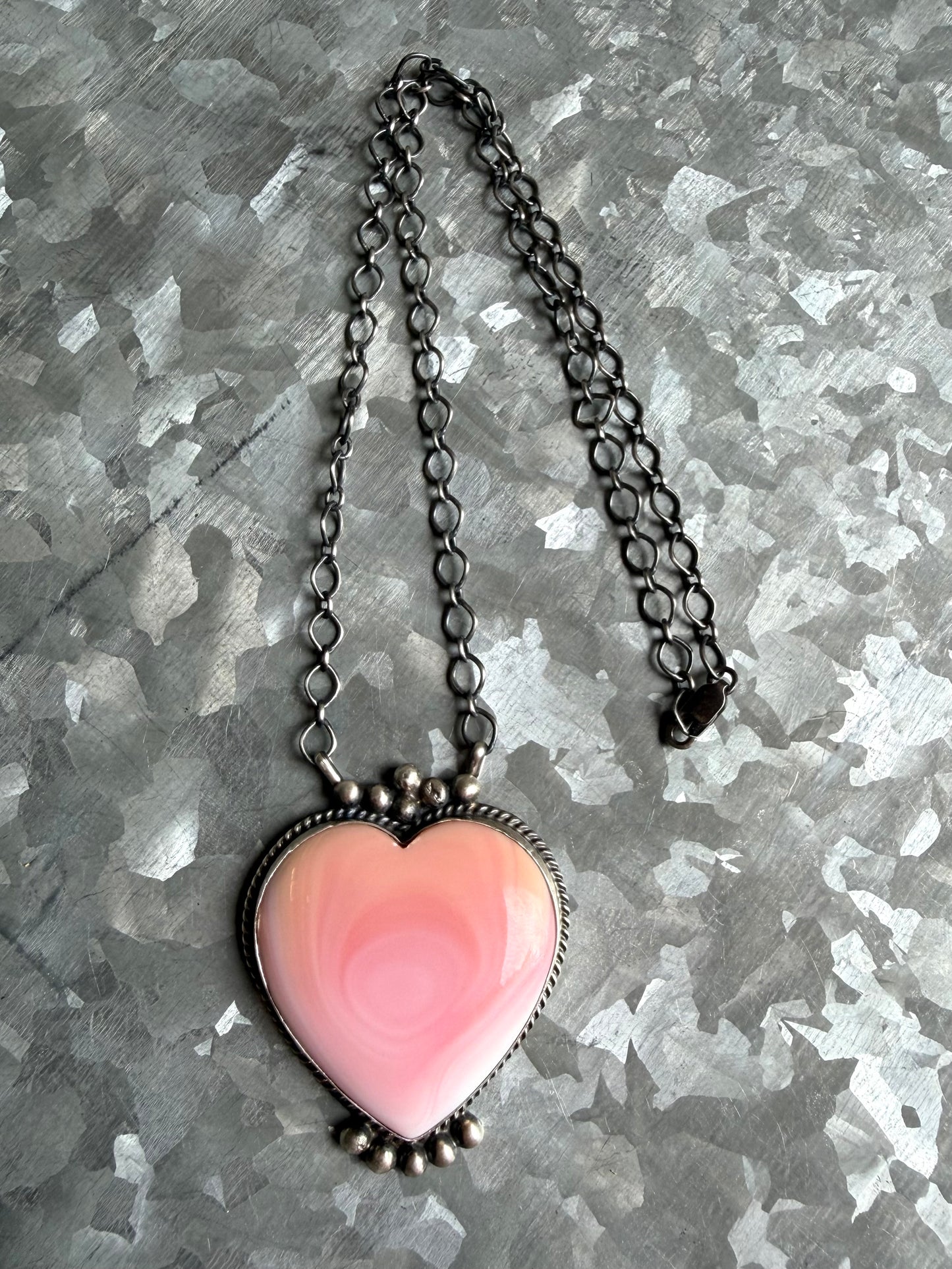 LARGE Pink Conch Heart