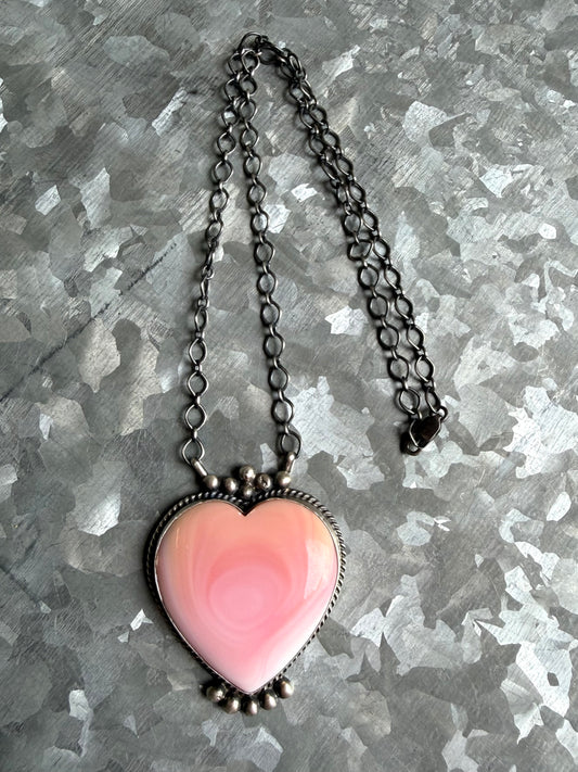 LARGE Pink Conch Heart