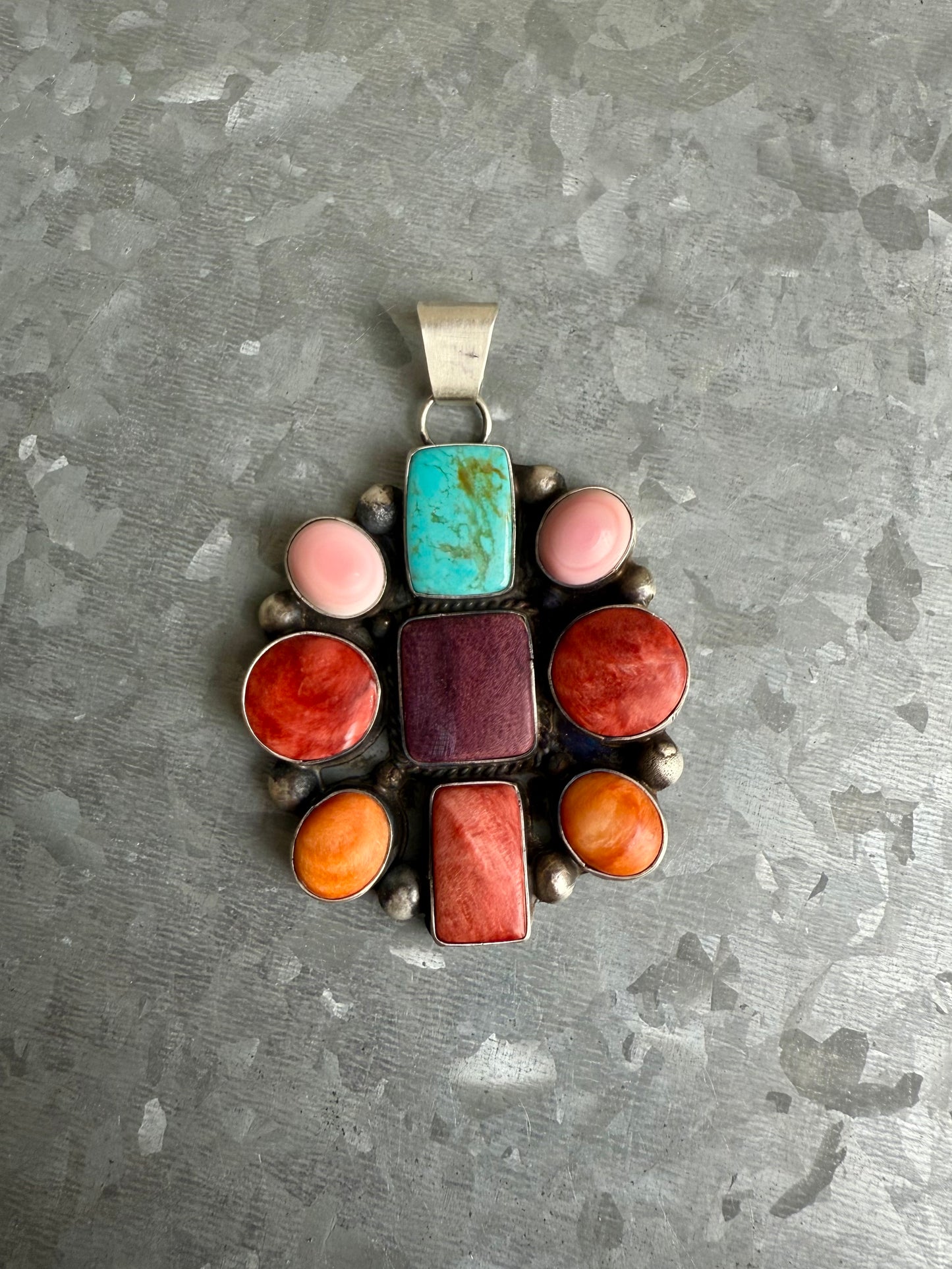 Multi Stone Cluster Pendant