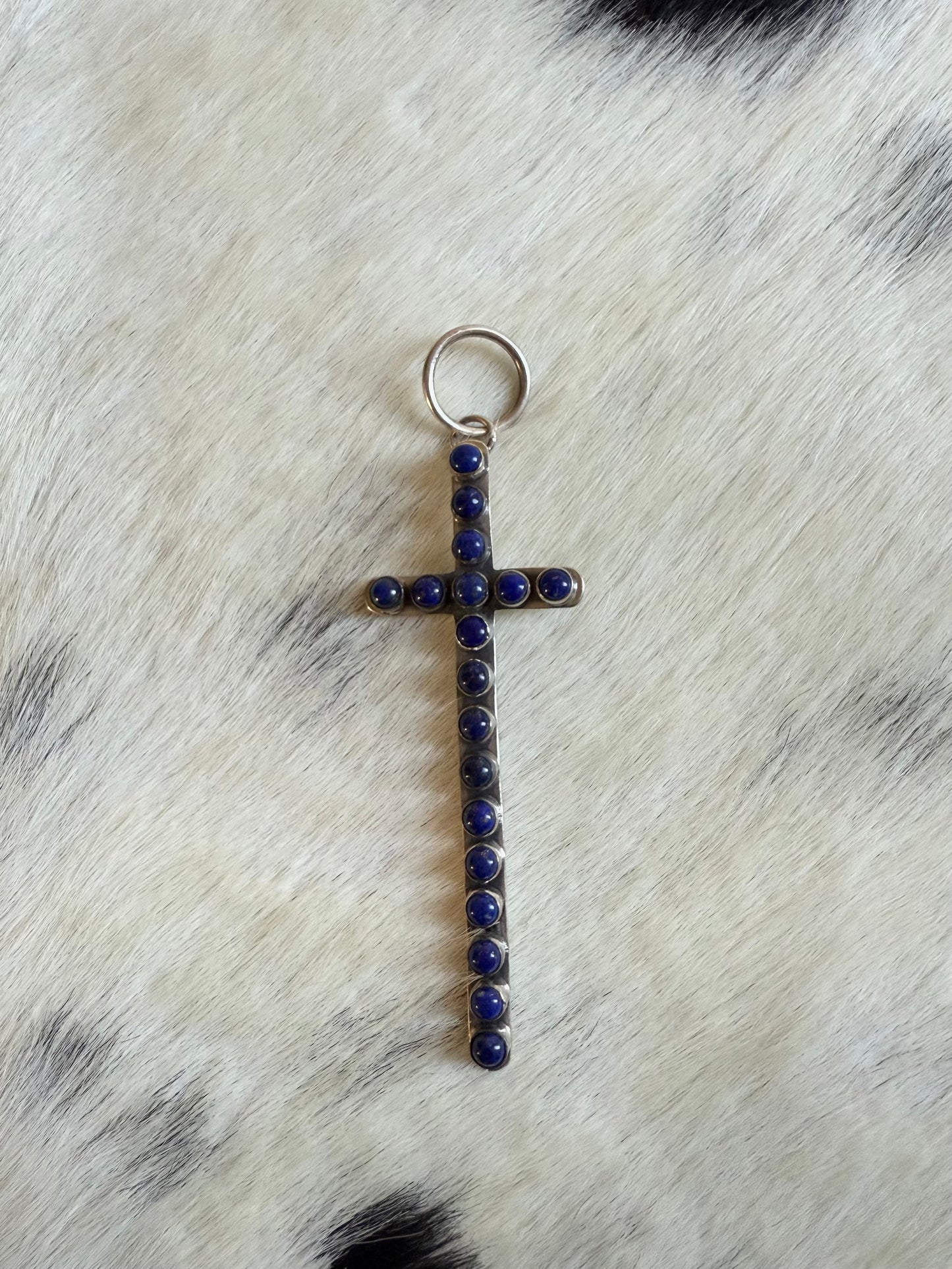 Blue Lapis Cross Pendant