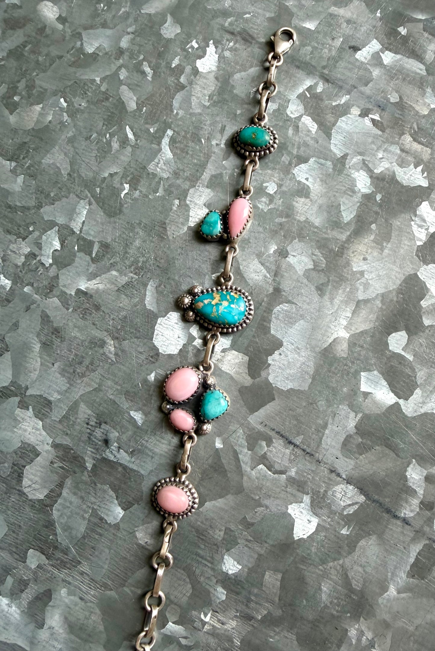 White Water & Pink Conch Bracelet