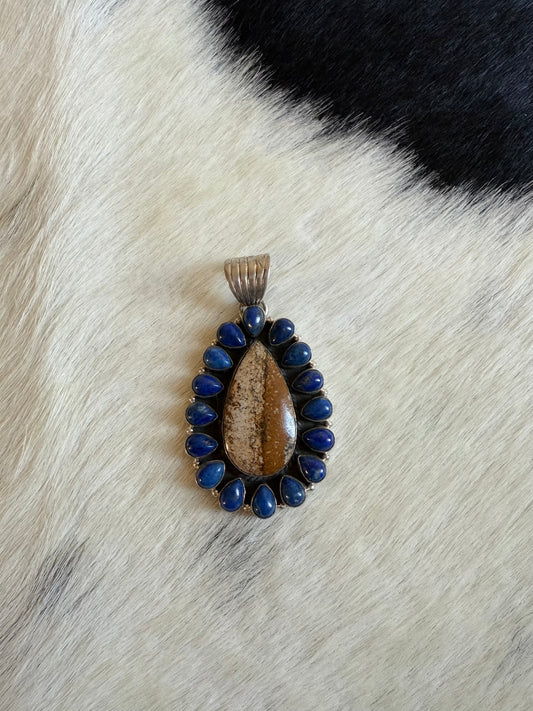 Blue Lapis & Wild Horse Pendant