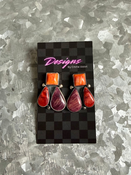 Multi Stone Cluster Studs