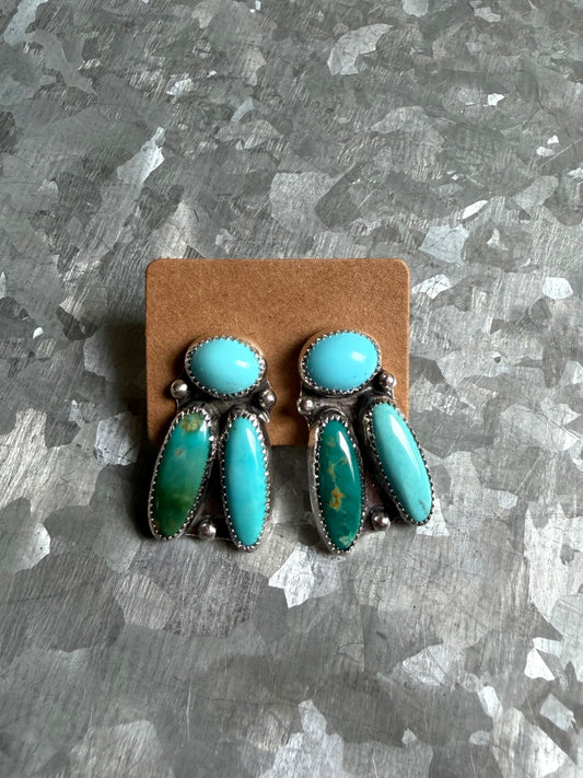 Kingman Three Stone Studs