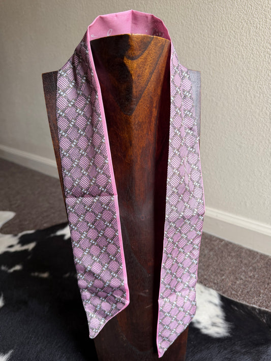 Pink with Gold Rope Detail Twilly
