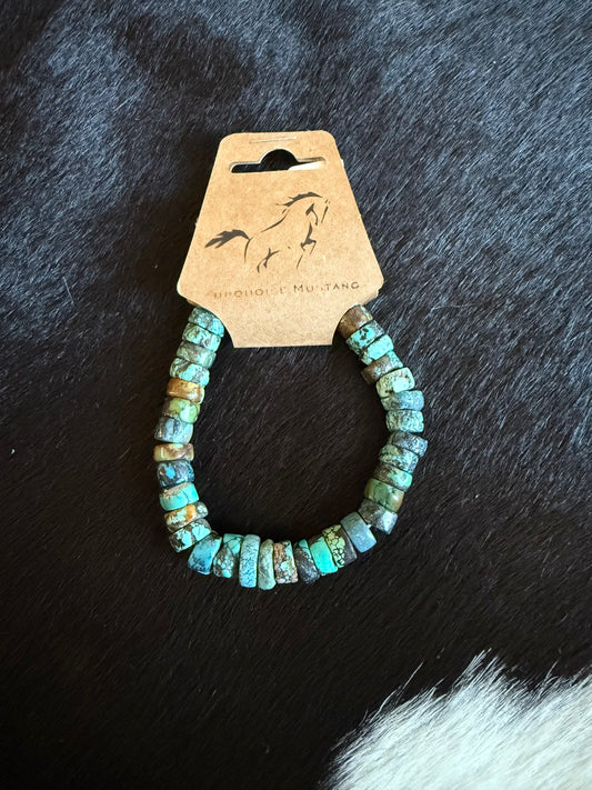 Blue Cloud Mountain Turquoise Stretch Bracelet