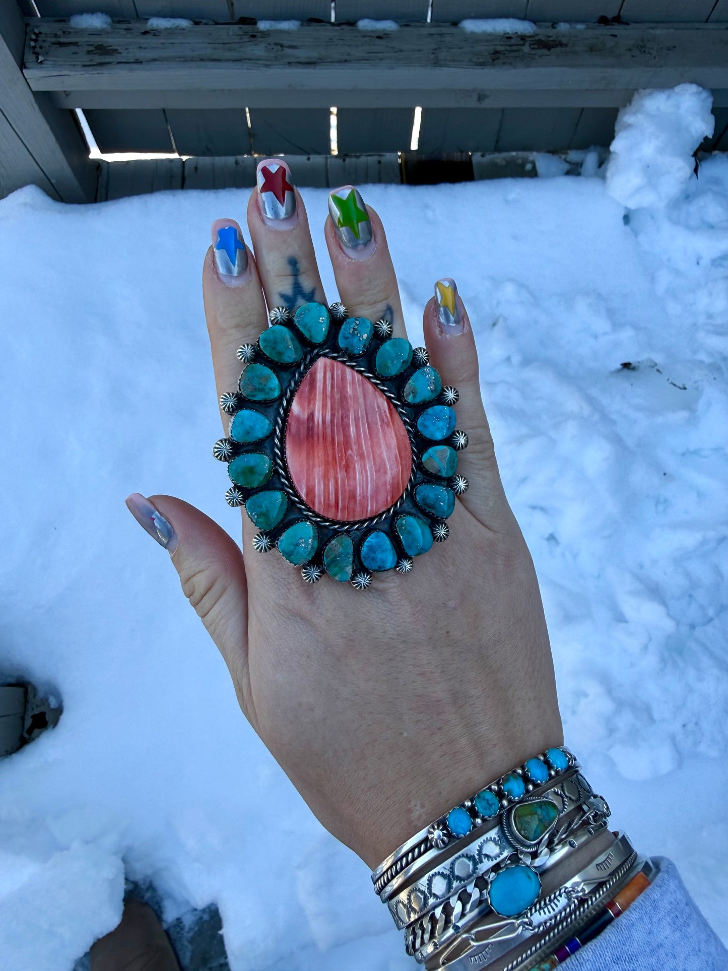 Royston & Red Spiny Statement, adjustable