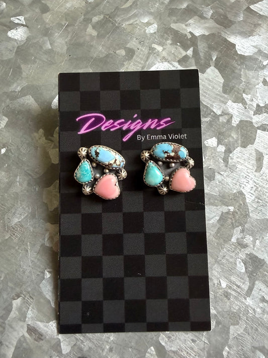 Multi Stone Cluster Studs