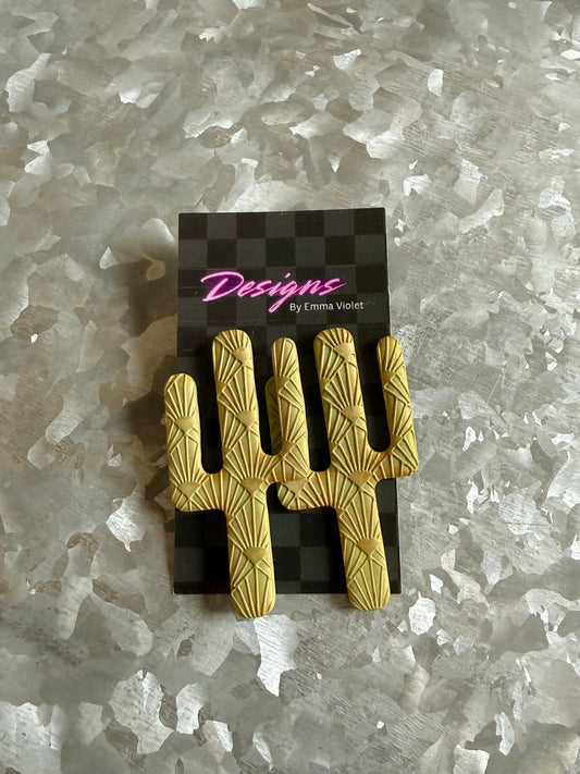 Clay Cactus Earrings