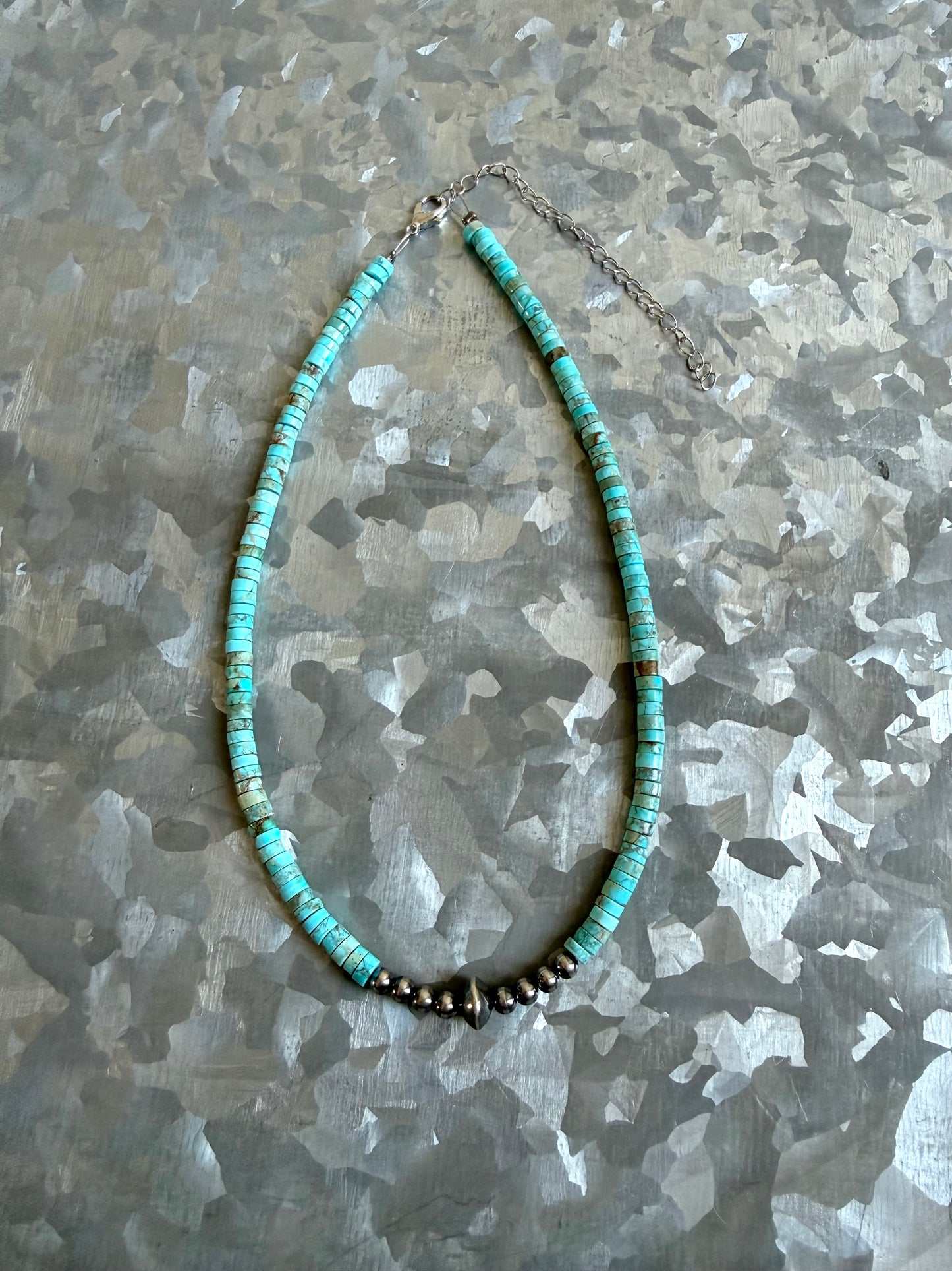 Turquoise Heishi with Pearls