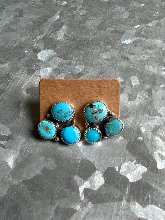 Kingman Three Stone Studs