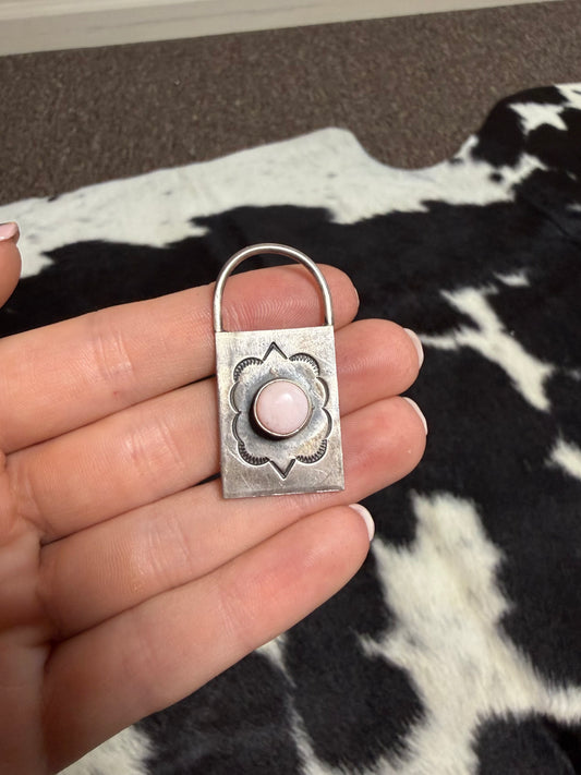 Pink Conch Locket Pendant