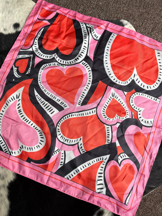 Red Hearts Wild Rag