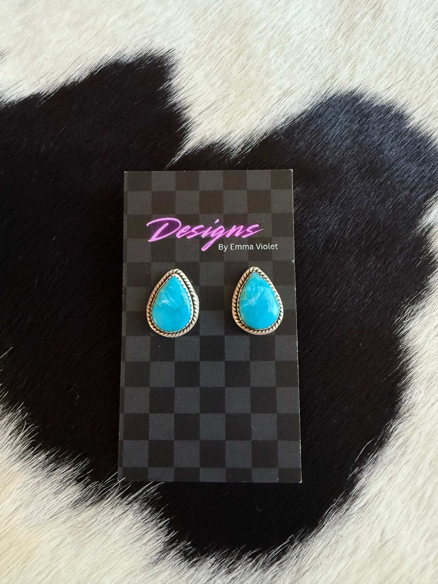 Kingman Turquoise Studs