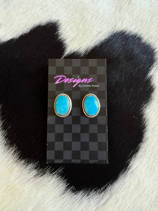 Kingman Turquoise Studs