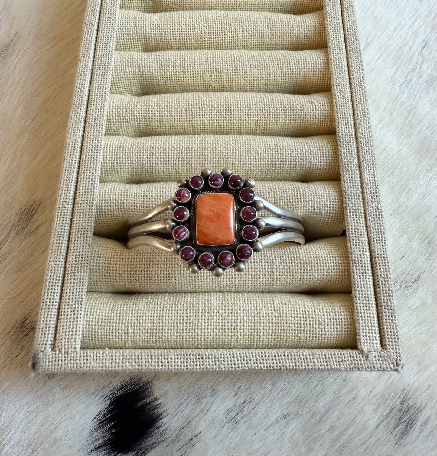 Orange & Purple Spiny Cuff