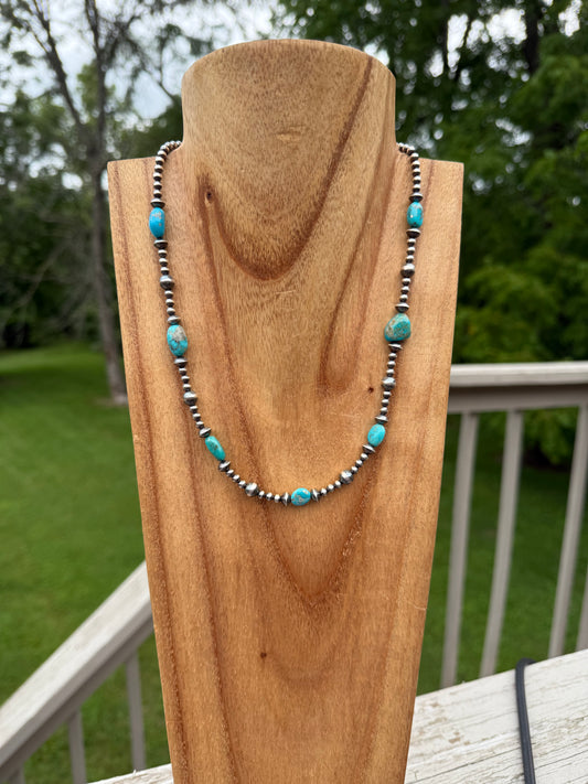 Kingman Turquoise & Pearls